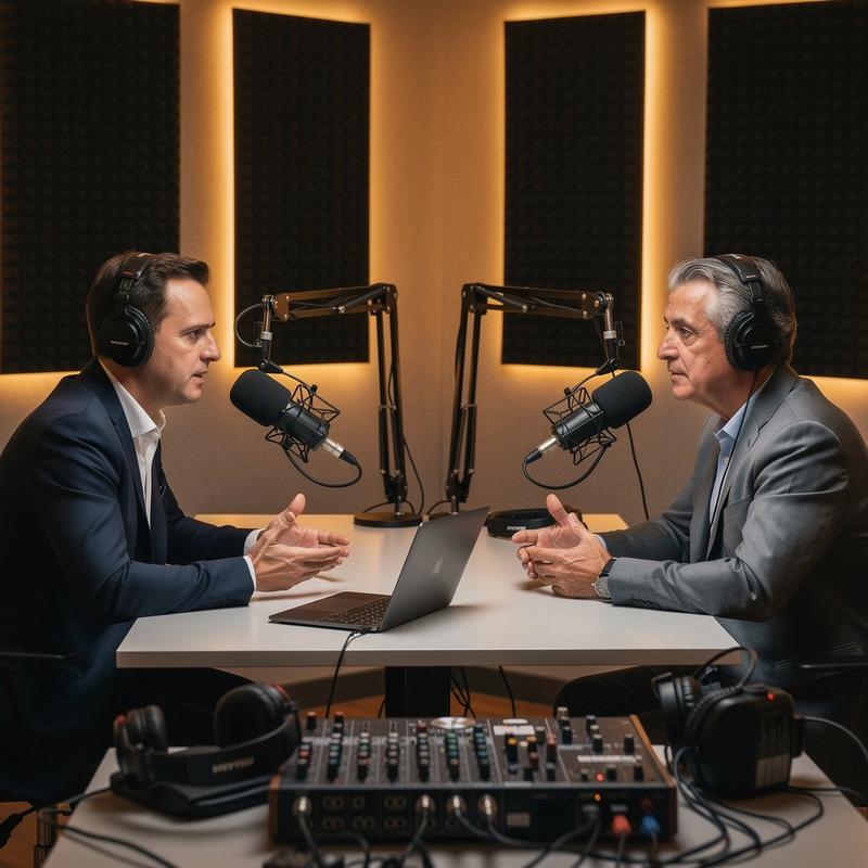 Запись интервью с гостем в студии FounderCast
